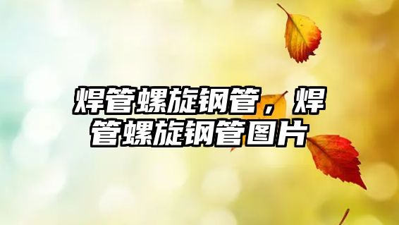 焊管螺旋鋼管，焊管螺旋鋼管圖片