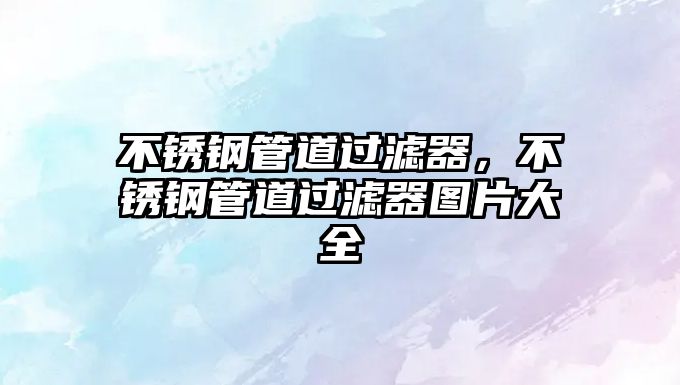 不銹鋼管道過(guò)濾器，不銹鋼管道過(guò)濾器圖片大全