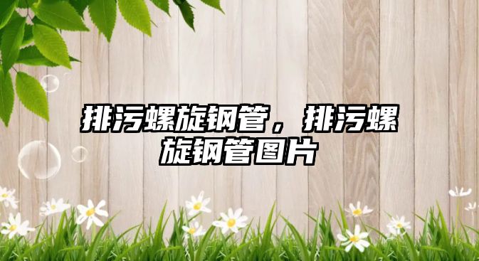 排污螺旋鋼管，排污螺旋鋼管圖片