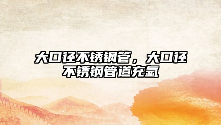 大口徑不銹鋼管，大口徑不銹鋼管道充氬