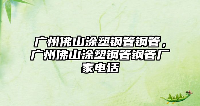 廣州佛山涂塑鋼管鋼管，廣州佛山涂塑鋼管鋼管廠家電話