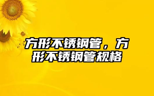 方形不銹鋼管，方形不銹鋼管規(guī)格