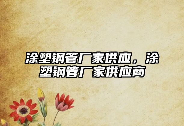 涂塑鋼管廠家供應(yīng)，涂塑鋼管廠家供應(yīng)商