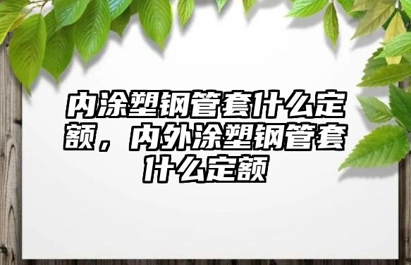內(nèi)涂塑鋼管套什么定額，內(nèi)外涂塑鋼管套什么定額