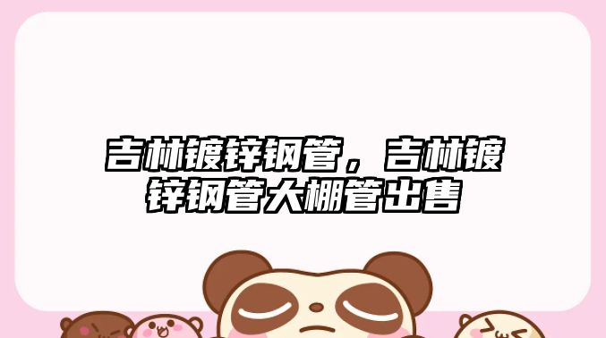 吉林鍍鋅鋼管，吉林鍍鋅鋼管大棚管出售