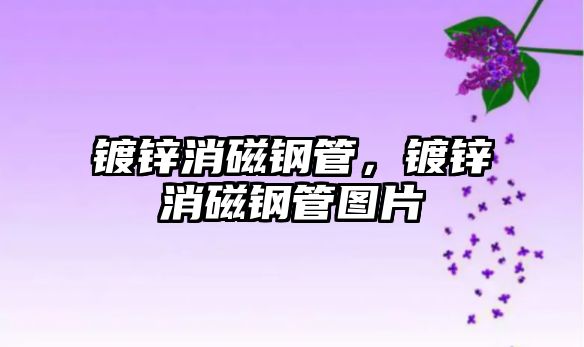 鍍鋅消磁鋼管，鍍鋅消磁鋼管圖片